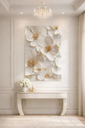Kırılmaz Cam Tablo 5mm (Kalın) - Ev İşyeri Duvar Dekorasyonu - Soyut ÇİÇEK Tasarımlar (DİKEY) - Botanik Floral Zarif Pastel Salon Yatak Odası Temperli UV Baskılı Hediyelik