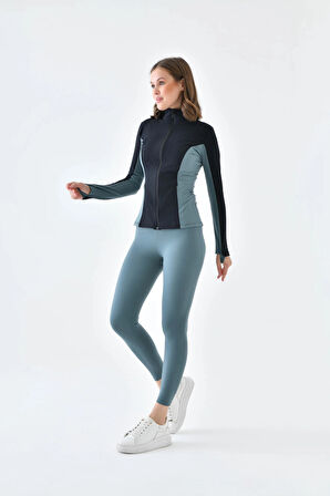 Kadın Sporcu Hırkası Slim Fit Comfort Light Warm