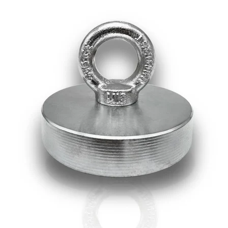 Ø100 mm Süper Güçlü Deniz Mıknatısı - Karabina -25 Halat -Eldiven Set - Magneteksan