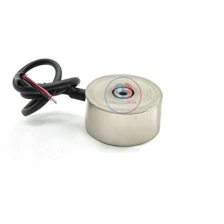 Ø40x20 mm 24V Elektromıknatıs – M5 Bağlantılı, Otomasyon ve Elektromekanik Kilit Sistemleri İçin