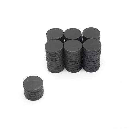 Ø19x3 mm Yumuşak Ferrit Süsleme Mıknatısı - Esnek Siyah Mıknatıs (250 Adet)