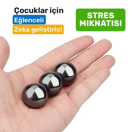 Bilye Şeklinde Manyetik Mıknatıs Stres Topu, Ø20 mm Stres Mıknatısı, Küre Mıknatıs - 500 Adet 