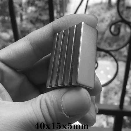 40x15x5 mm Neodyum Dikdörtgen Süper Güçlü Mıknatıs - 1 Adet
