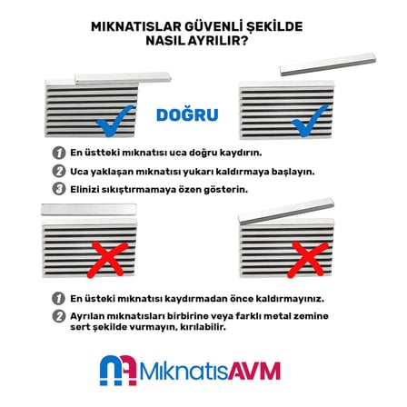 20x10x3 mm Neodyum Dikdörtgen Blok Mıknatıs (10 Adet)