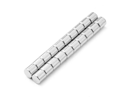 Ø3x3 mm Silindir Neodyum Mıknatıs 20 Adet - 3D Yazıcı ve Maket İçin | Mıknatıs AVM - Magneteksan