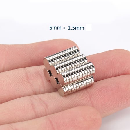 Ø6x1,5 mm Yuvarlak Neodyum Mıknatıs 25 Adet - Takı ve El İşi İçin | Magneteksan - Mıknatıs AVM