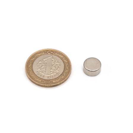 Ø10x5 mm N35 Yuvarlak Neodyum Mıknatıs 2 Adet - Dolap ve Kapak Tutucu | Mıknatıs AVM