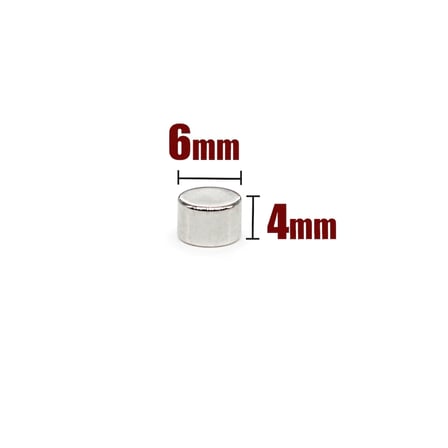 Ø6x4 mm N52 Yuvarlak Neodyum Mıknatıs 100 Adet - Hobi ve Kutu Kapağı İçin | Mıknatıs AVM