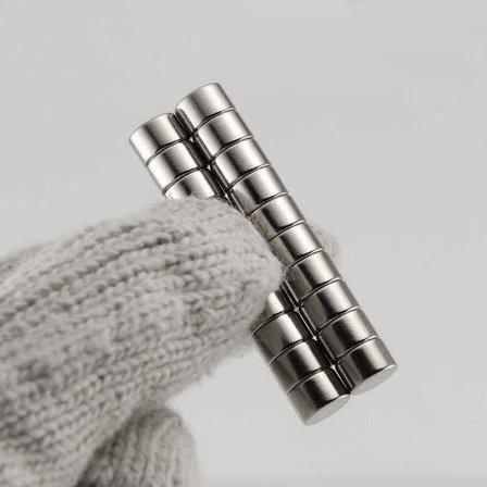 Ø8x4 mm Neodimyum Yuvarlak Silindirik Mıknatıs - (10'lu)