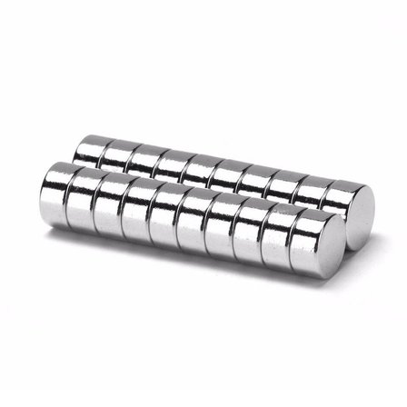 Ø8x4 mm Neodimyum Yuvarlak Silindirik Mıknatıs - (25'li)