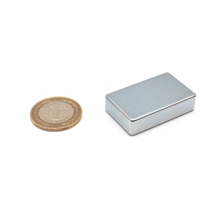 40x25x10 mm N35 Blok Neodyum Mıknatıs 4 Adet - Atölye ve Güçlü Tutma | Magneteksan