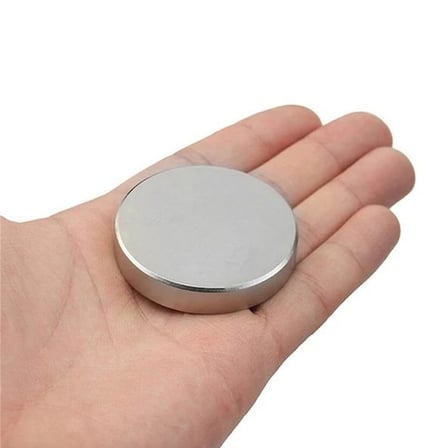 Magneteksan Yuvarlak Neodyum Mıknatıs 50x10 mm Nikel Kaplama Metalik 100 kg Üzeri Çekim Gücü