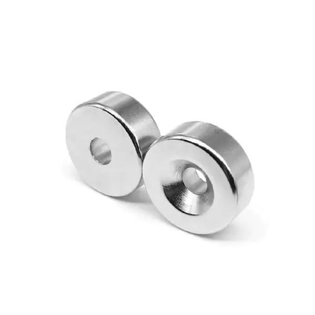 Ø15x10/5,5x5mm Havşa Delikli Neodyum Mıknatıs, Çap 15 mm, Kalınlık 5 mm (8 Adet)
