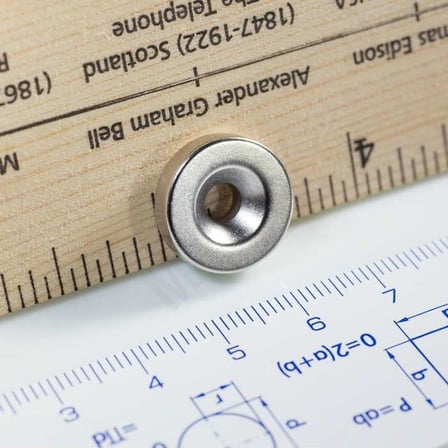 Ø10x5 mm N35 Havşa Delikli Neodyum Mıknatıs 4 Adet - Vidalı Montaj İçin | Mıknatıs AVM