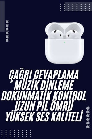 Bluetooth Kulaklık Beyaz Çağrı Cevaplama Dokunmatik Kontrol Kablosuz Yeni Nesil