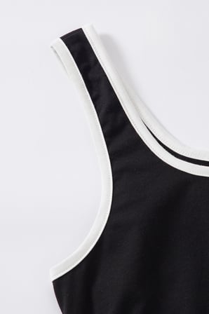 Kadın Siyah Askılı Crop Top ve Şortlu Gecelik Takım H110560