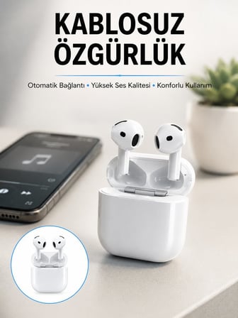 4.Nesil Bluetooth Kulaklık Yüksek Ses Kaliteli Dokunmatik Kontrol Özellikli Yeni 