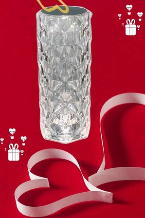 Sevgililer Günü İçin Hediye Kristal Lamba Sevgiliye Hediye USB Şarjlı Gece Lam