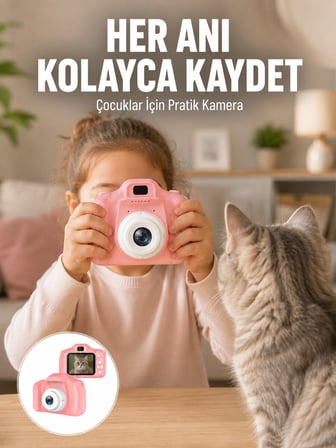 HD Video Kayıt Özellikli Mini Dijital Kamera Fotoğraf Çekimli USB Şarjlı Yeni 
