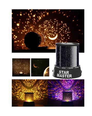 Tavana Yıldız Yansıtan Projeksiyon Gece Lambası USB Çalışan