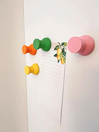 Buzdolabı Magneti 4’lü Renkli Set – Büyük Boy Güçlü Manyetik Not Tutucu | Dekoratif Ev Aksesuarı