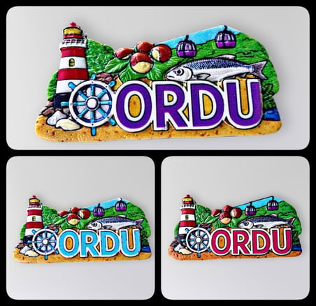 Ordu 3 lü Polyester Kabartmalı Magnet Set Dekoratif Hediyelik Buzdolabı Süsü (Kod:1367)