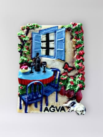 AĞVA Polyester Kabartmalı Magnet 5 x 6,5 cm Dekoratif Hediyelik Buzdolabı Süsü (Kod:1683)