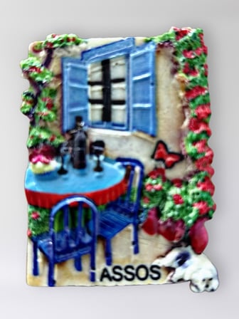 ASSOS Polyester Kabartmalı Magnet 5 x 6,5 cm Dekoratif Hediyelik Buzdolabı Süsü (Kod:1698)