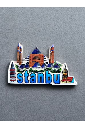 İstanbul Temalı Kabartma Polyester Magnet 8,5cm X 5,5cm.