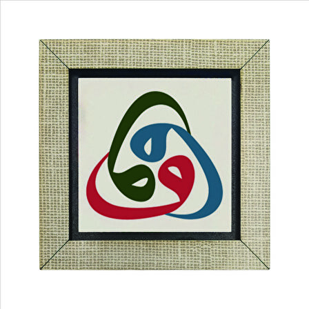 3’lü vav harfi Baskılı MDF  Magnet(KH-183)Buzdolabı Süsü