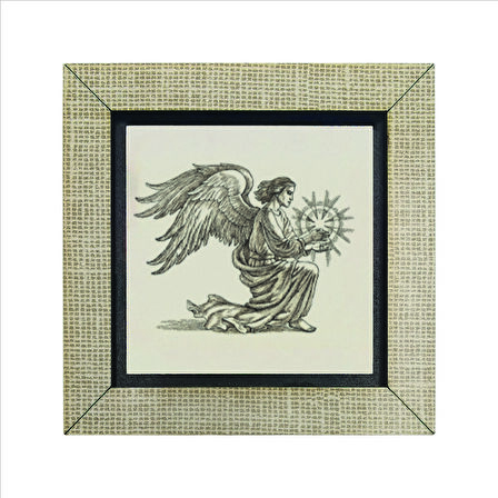 Melek Görseli Baskılı MDF  Magnet(KRG-104)Buzdolabı Süsü