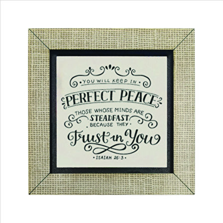 Yeşaya 26:3  Baskılı MDF  Magnet(KRG-126)Buzdolabı Süsü