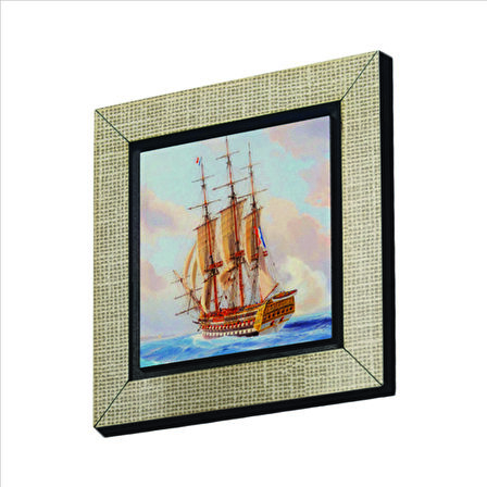 Fransız Gemisi (Jacob Hägg, 1903) Baskılı MDF  Magnet(KRG-132)Buzdolabı Süsü