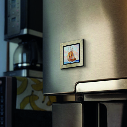 Fransız Gemisi (Jacob Hägg, 1903) Baskılı MDF  Magnet(KRG-132)Buzdolabı Süsü