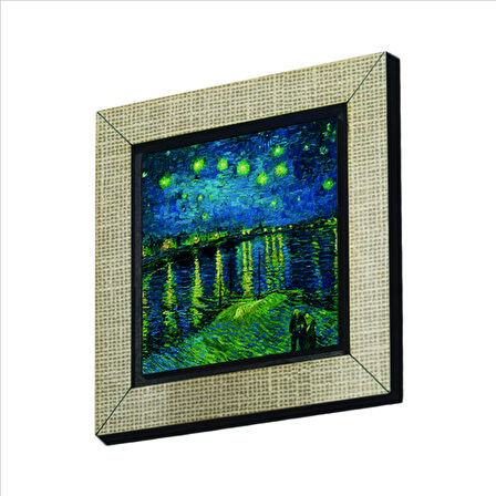 Ren Nehrinde Yıldızlı Bir Gece (Vincent Van Gogh, 1888) Baskılı MDF  Magnet(KRG-136)