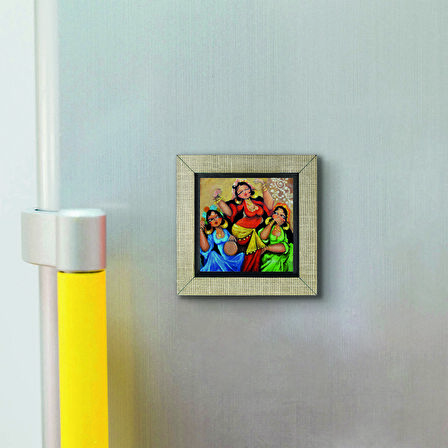 Dans Eden Oryantal Kadınlar Baskılı MDF  Magnet(KRG-145)