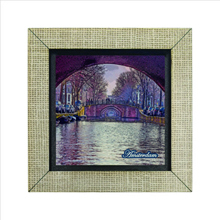 Amsterdam Görseli Baskılı MDF  Magnet(KRG-019)Buzdolabı Süsü