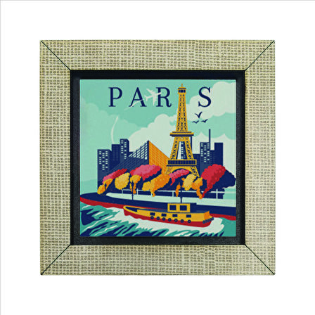 Paris Baskılı MDF  Magnet(KRG-002)Buzdolabı Süsü