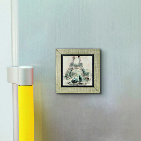 Eyfel Kulesi Baskılı MDF  Magnet(KRG-003)Buzdolabı Süsü
