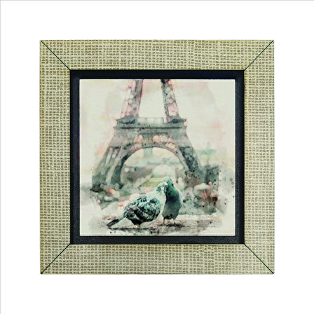 Eyfel Kulesi Baskılı MDF  Magnet(KRG-003)Buzdolabı Süsü