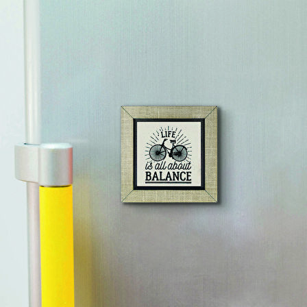 Bisklet Görseli Baskılı MDF  Magnet(KRG-035)Buzdolabı Süsü