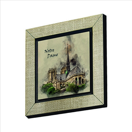 Notre Dame Baskılı MDF  Magnet(KRG-005)Buzdolabı Süsü