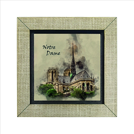 Notre Dame Baskılı MDF  Magnet(KRG-005)Buzdolabı Süsü