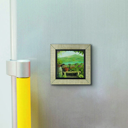 İtalya Görseli Baskılı MDF  Magnet(KRG-055)Buzdolabı Süsü