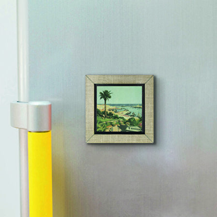 İtalya Görseli Baskılı MDF  Magnet(KRG-057)Buzdolabı Süsü