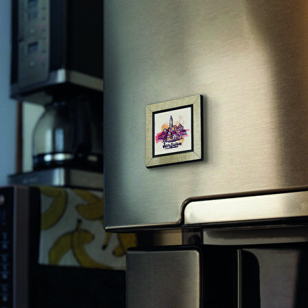 Kudüs Görseli Baskılı MDF  Magnet(KRG-067)Buzdolabı Süsü