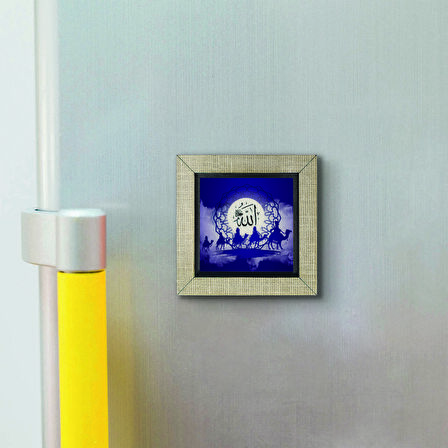 Çöl Kervanı  Baskılı MDF  Magnet(KRG-081)Buzdolabı Süsü