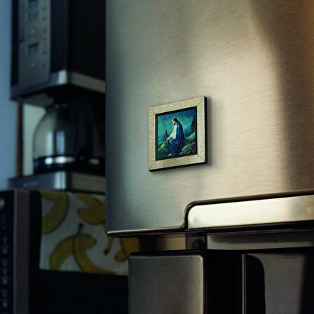 Hz. İsa Görseli Baskılı MDF  Magnet(KRG-094)Buzdolabı Süsü