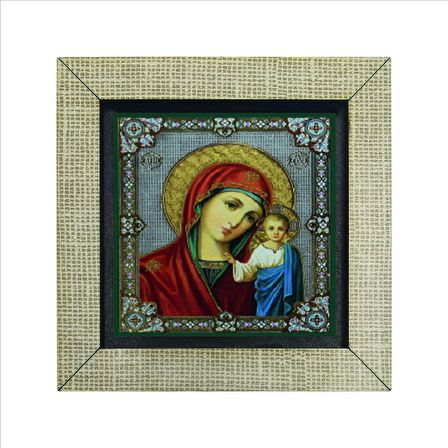 İsa ve Meryem Görseli Baskılı MDF  Magnet(KRG-097)Buzdolabı Süsü