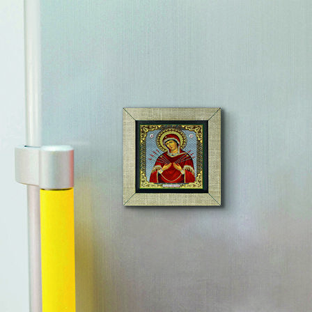 Meryem Görseli Baskılı MDF  Magnet(KRG-099)Buzdolabı Süsü